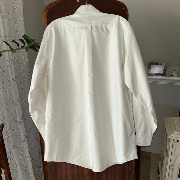 L.L. Bean Wrinkle Resistant Off White Men’s Dress Shirt 151/2-33 - read - Picture 5 of 8